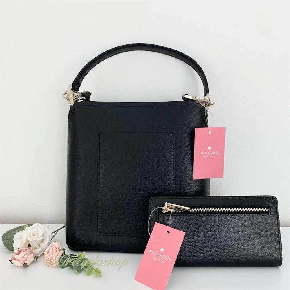 Kate spade Purse & wallet Darcy Black Small Bucket Bag Crossbody - Picture 2 of 11